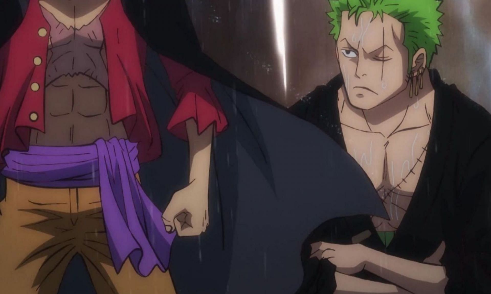 Zoro is one of the strongest members of the Straw Hat Pirates, only behind Luffy (Image via Toei Animation)