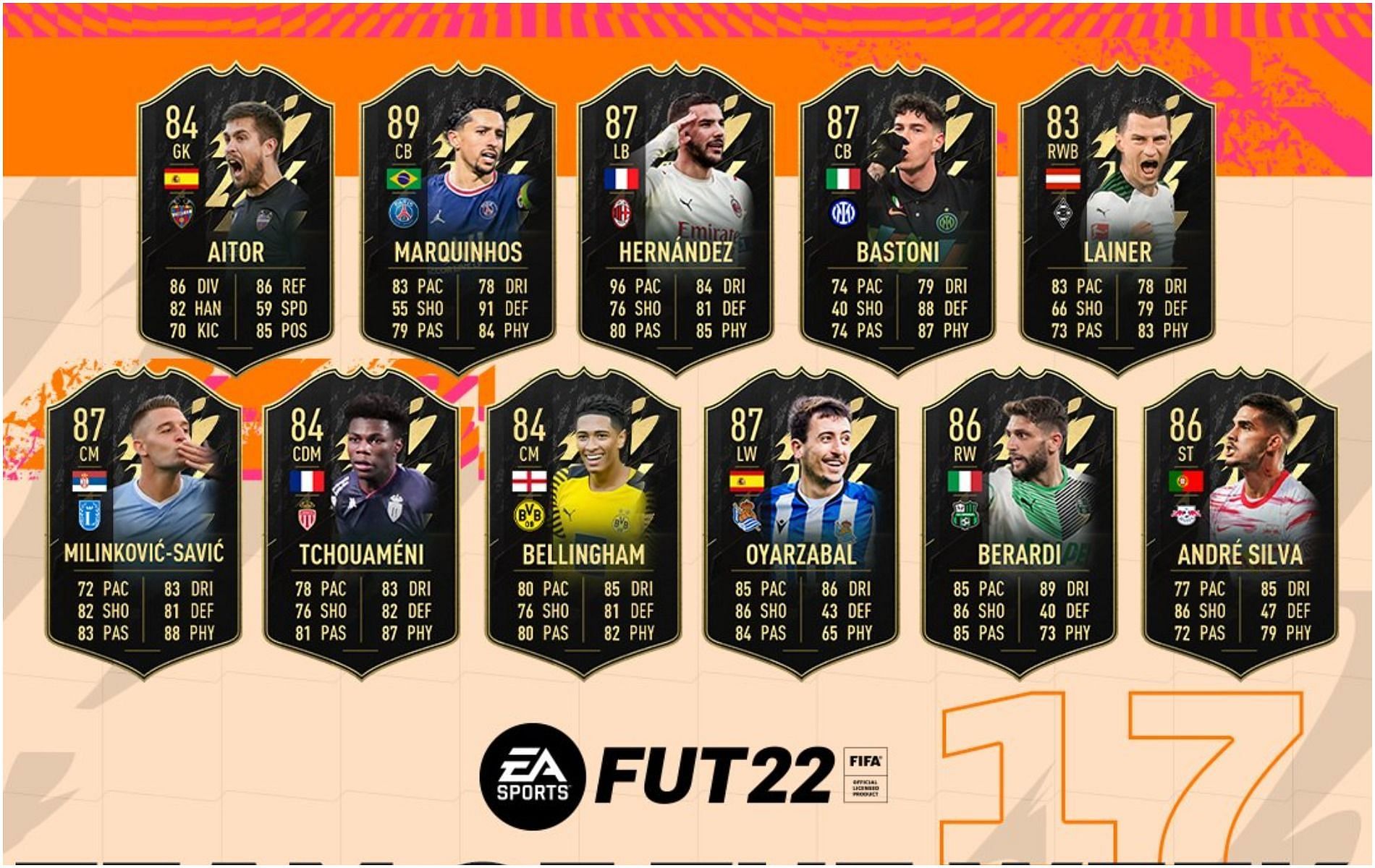 TOTW 17 is now live (Image via EA Sports)