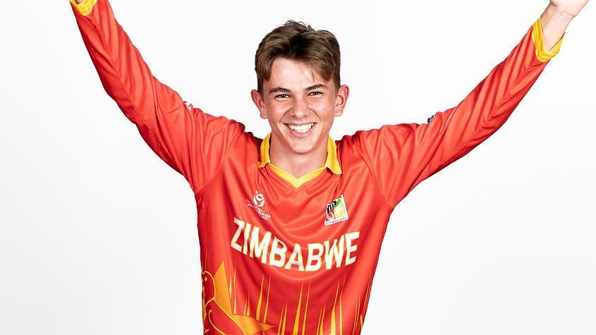 Zimbabwe&#039;s kit includes the national Zimbabwe bird logo, emblazoned at the bottom of the shirt - Image: ICC