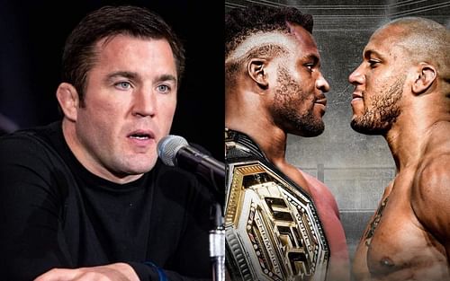 Chael Sonnen (left) and Francis vs. Ciryl poster (right) [Image Courtesy: @fighterdailydotcom and @francisngannou on Instagram}