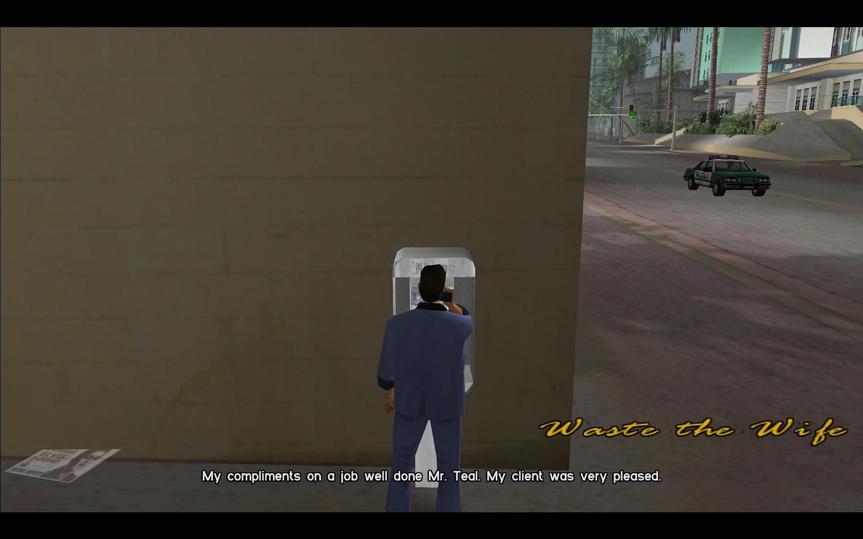 GTA Vice City players never see Mr. Black, but they do hear his voice (Image via Rockstar Games)