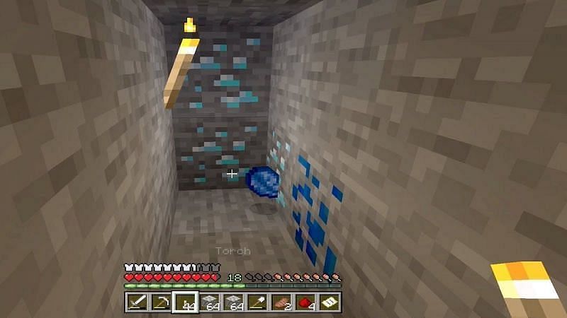Surface mining is one of the best ways to get Lapis Lazuli (Image via Minecraft)
