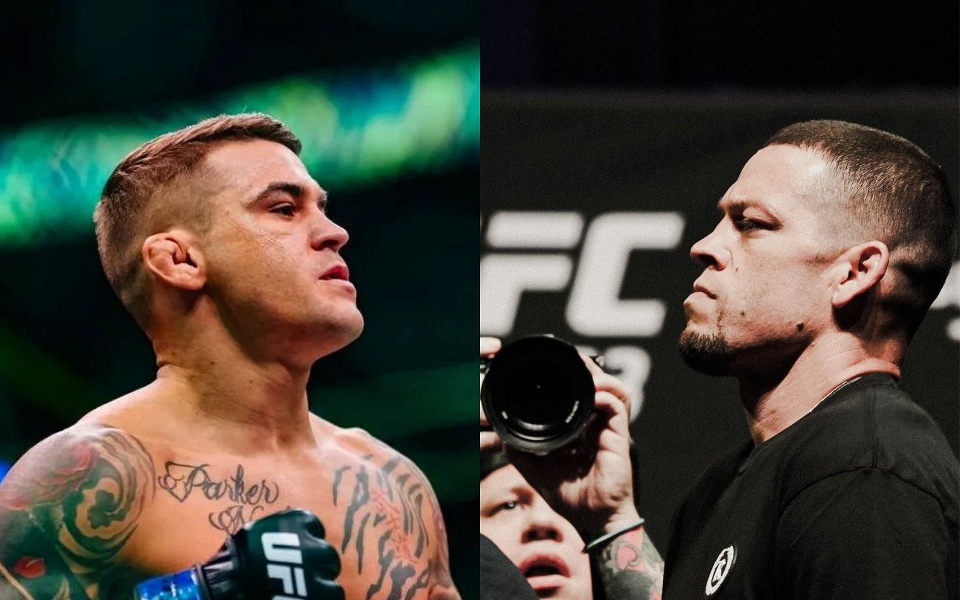 Dustin Poirier (L) and Nate Diaz (R) via Instagram @dustinpoirier and @natediaz209