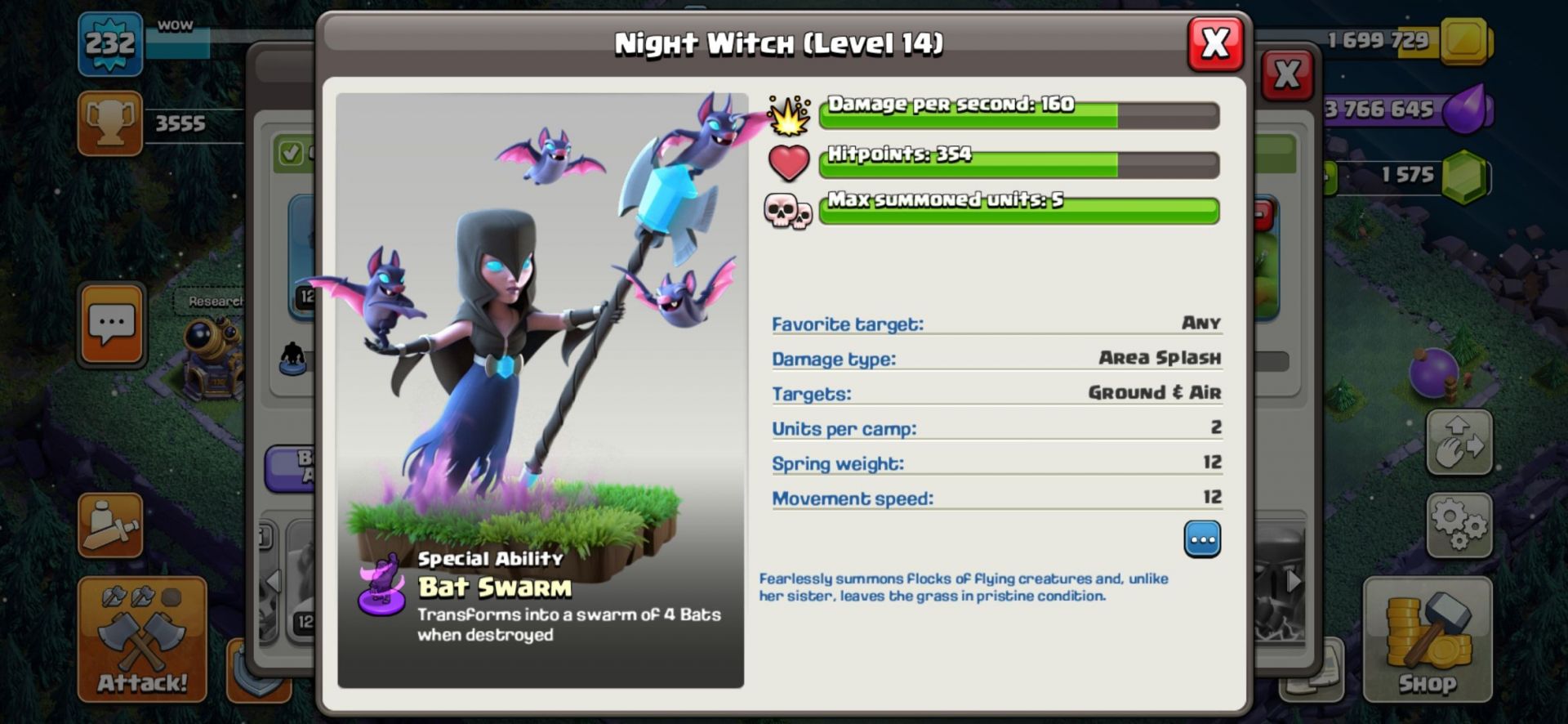 What is the Night Witches Builder Base attack strategy in Clash of Clans?