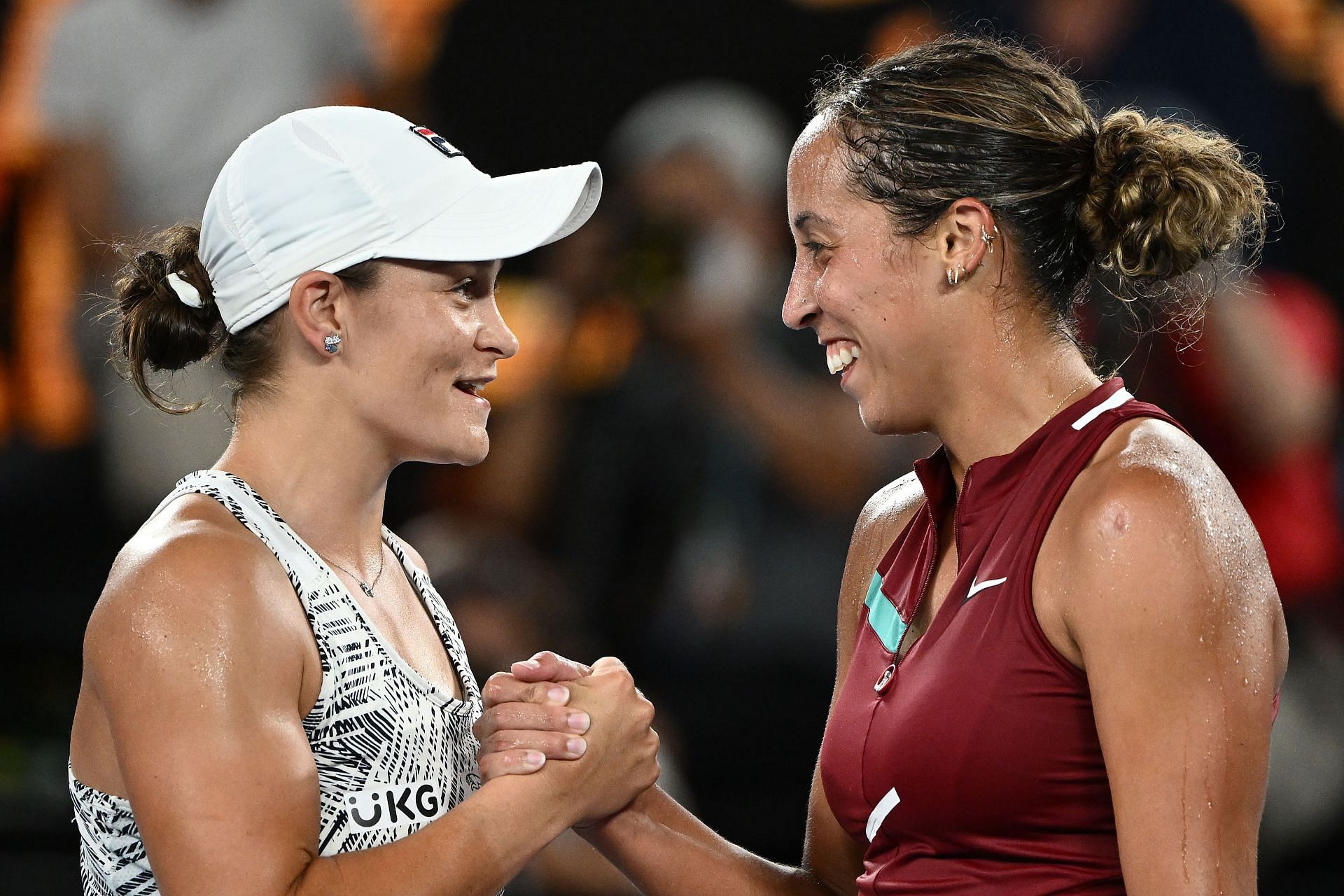 Barty and Keys at the 2022 Australian Open.