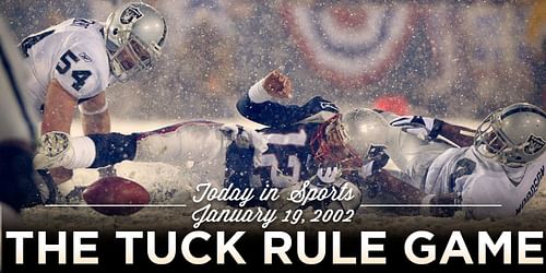 The tuck rule game happened 20 years ago