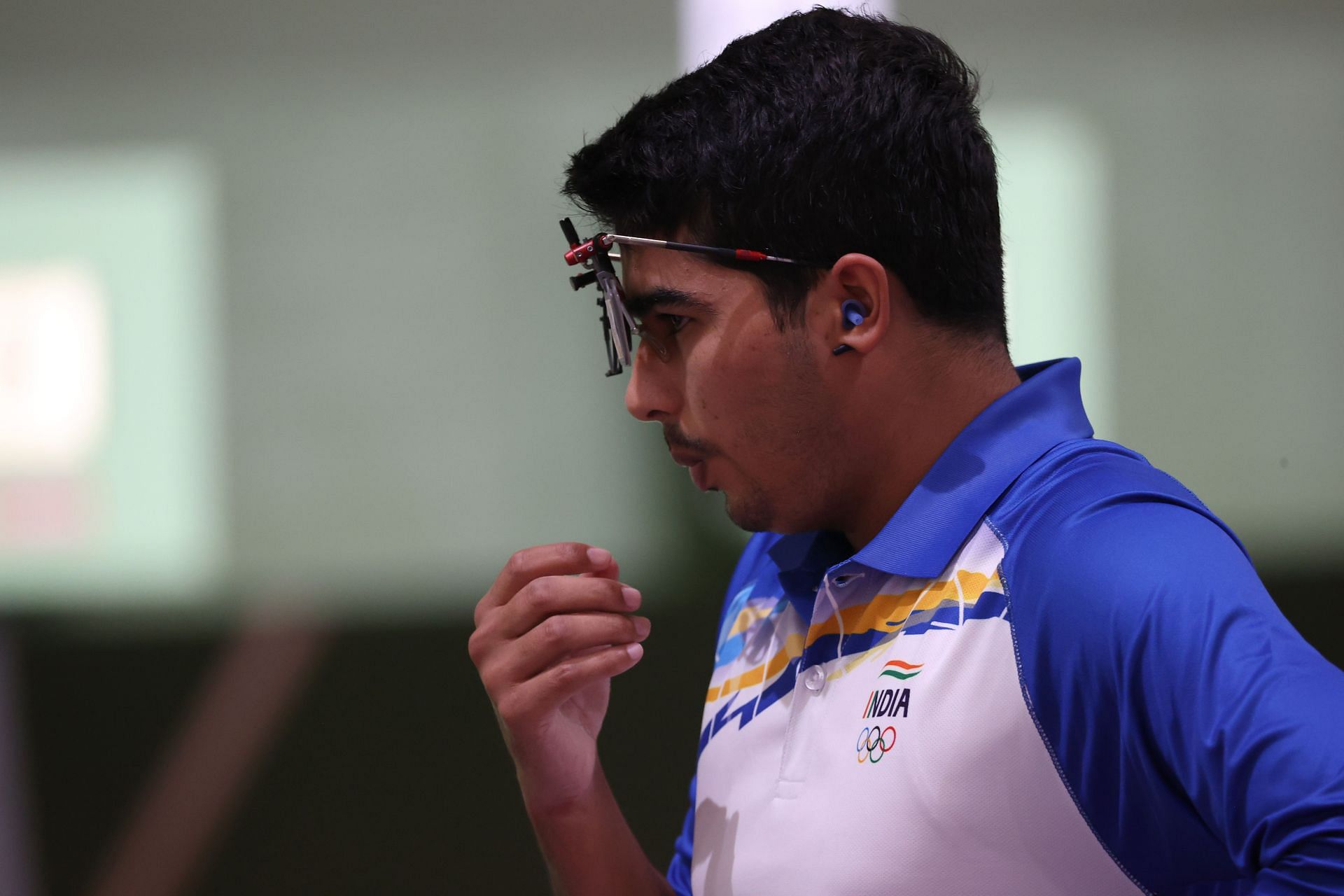 Saurabh Chaudhary in action at Tokyo Olympics