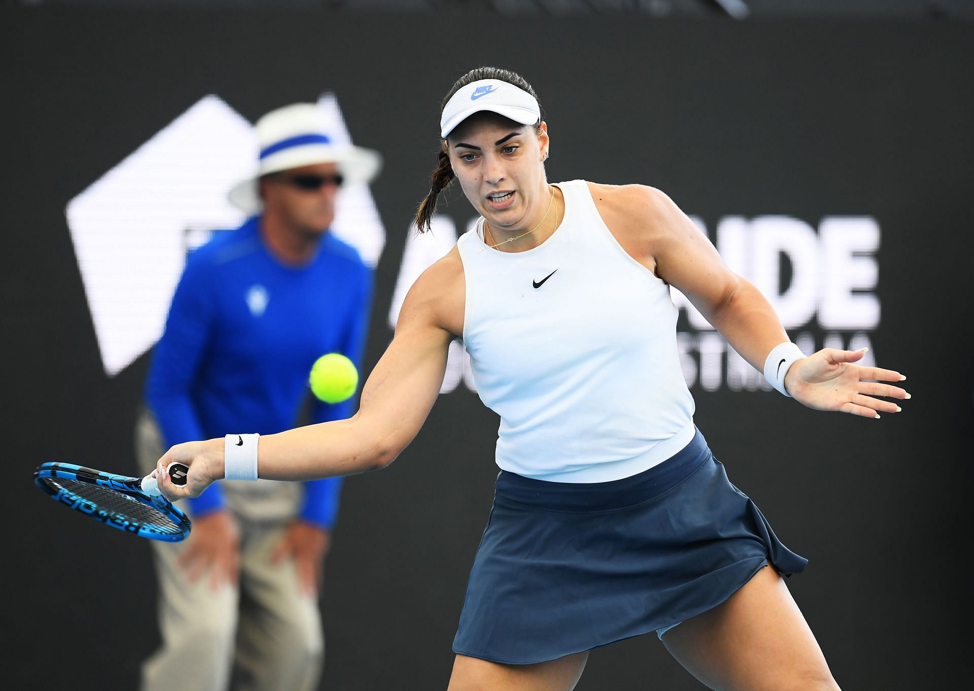 Ana Konjuh in action at 2022 Adelaide International 2