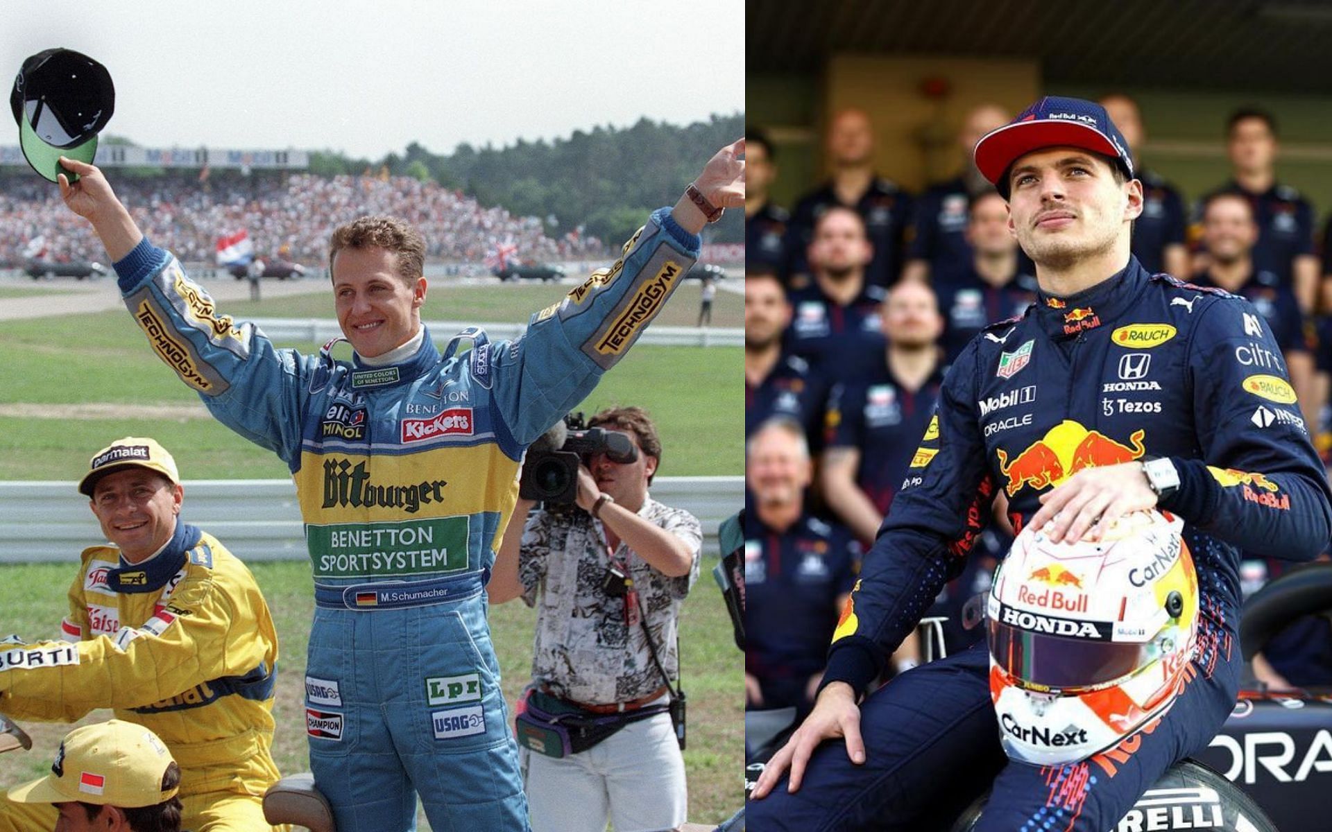 Michael Schumacher (left) and Max Verstappen (right) (Images sourced from their official Instagram profiles)