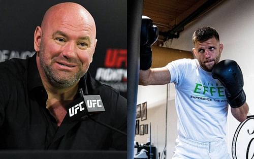 Dana White (left), Calvin Kattar (right) [Credits: @calvinkattar via Instagram]