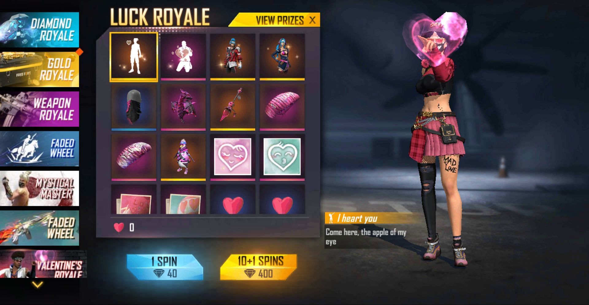 The new Luck Royale features this legendary emote (Image via Garena)