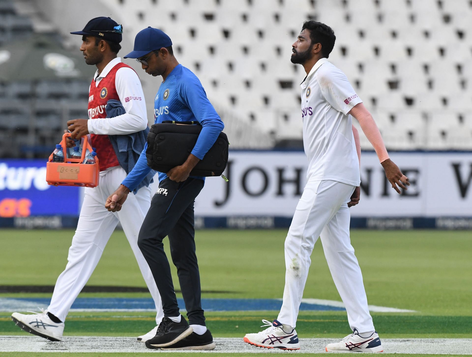 Siraj limped off at the end of the day during India vs South Africa Test