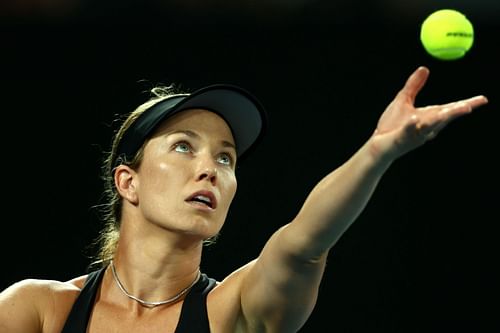 Danielle Collins in action during the semifinals of the 2022 Australian Open