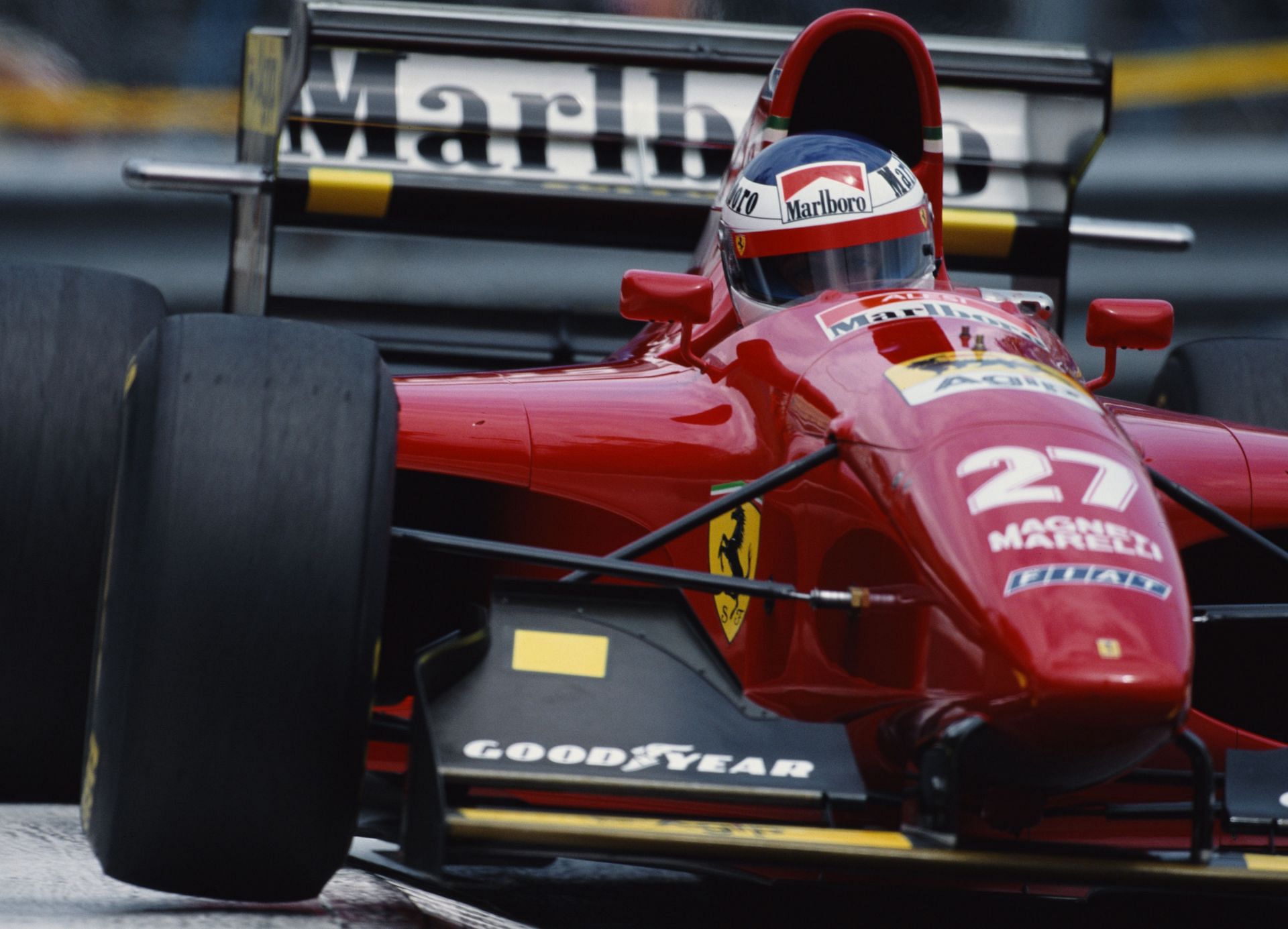Grand Prix of Monaco - Jean Alesi drives the red car in Monte Carlo.