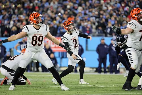 Evan McPherson kicks game winning field goal- AFC Divisional Playoffs - Cincinnati Bengals v Tennessee Titans