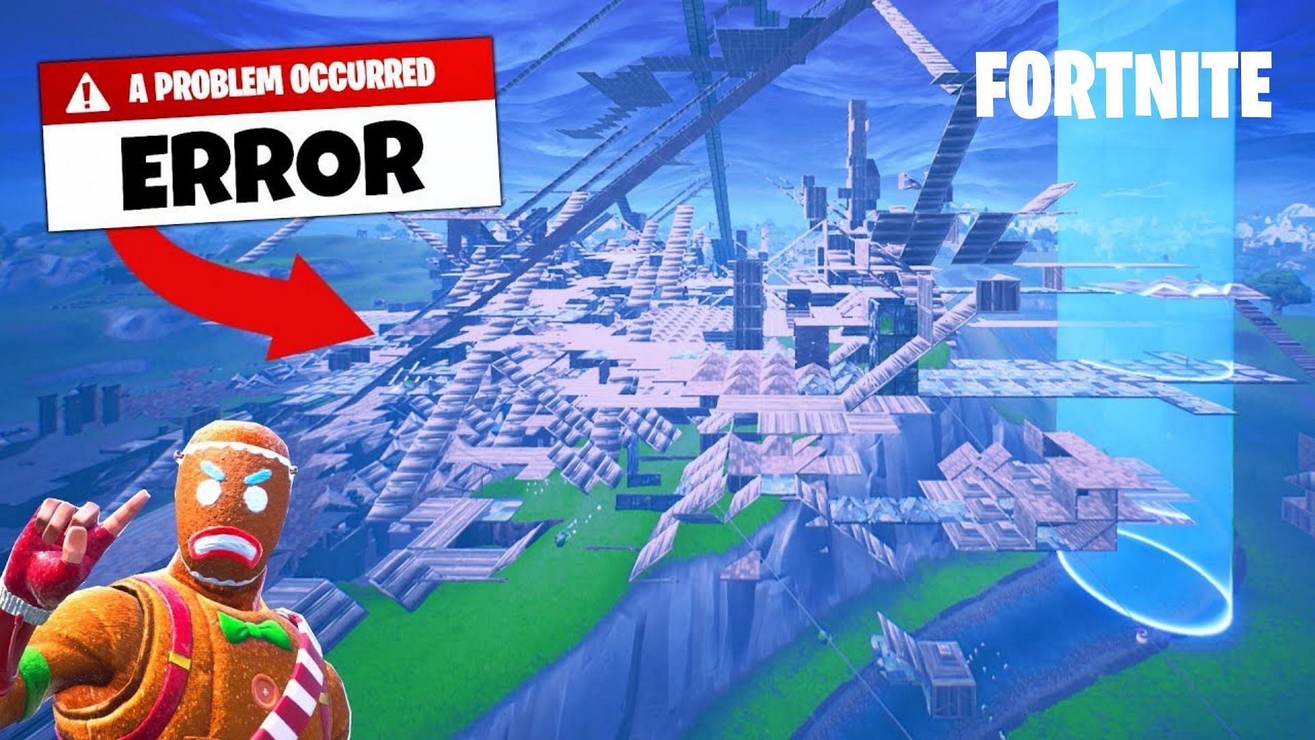 Lazarbeam teamed up with his viewers to crash the Fortnite servers (Image via Lazarbeam/YouTube)