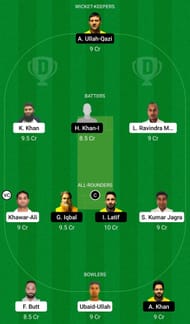 Dream11 Team for Darsait Titans vs Ghubrah Giants - Oman D20 2021.