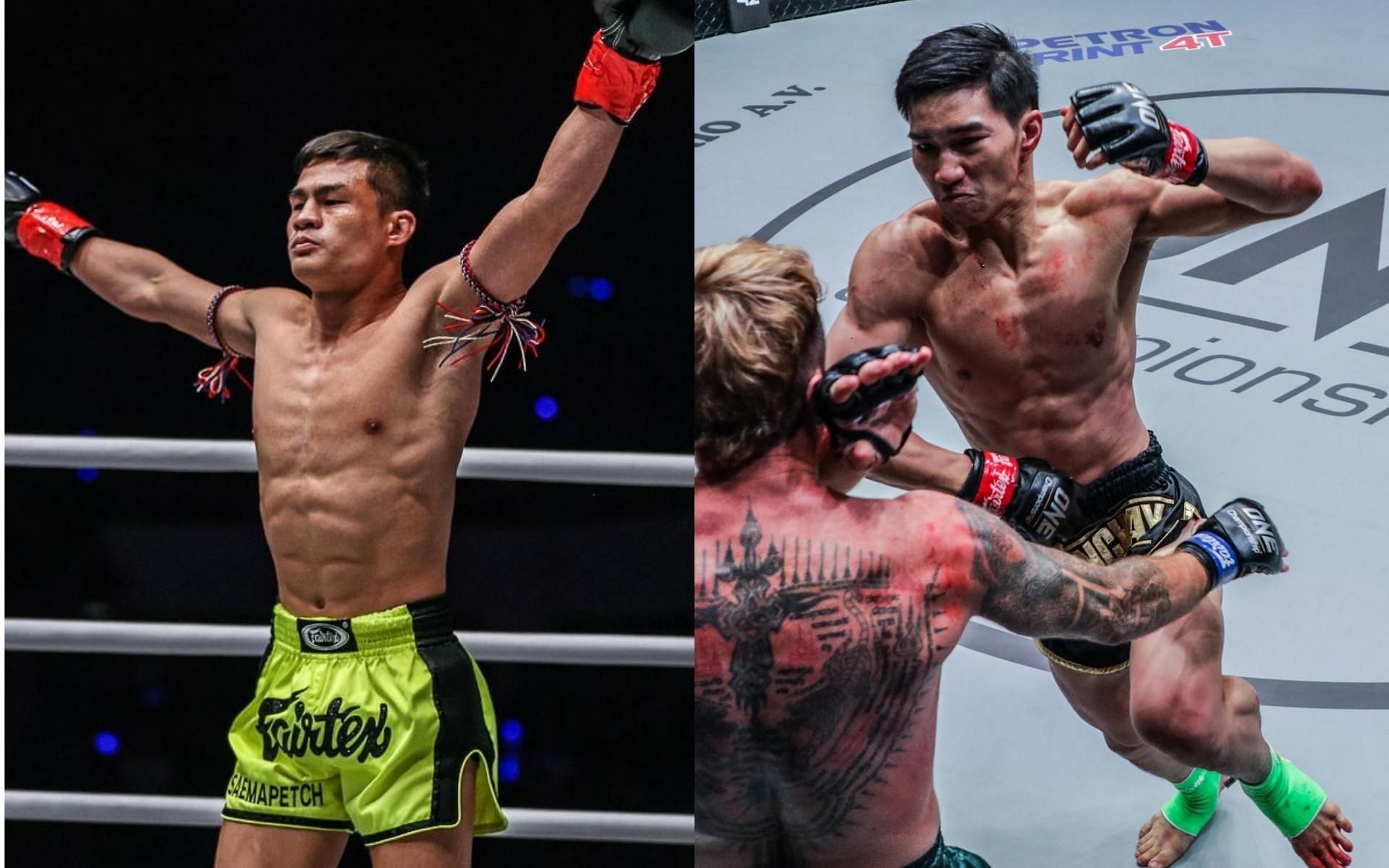 The Muay Thai bout between Saemapetch Fairtex (left) and Tawanchai P.K. Saenchaimuaythaigym has been bumped into the co-main event of ONE Championship: Heavy Hitters. (Images courtesy of ONE Championship)
