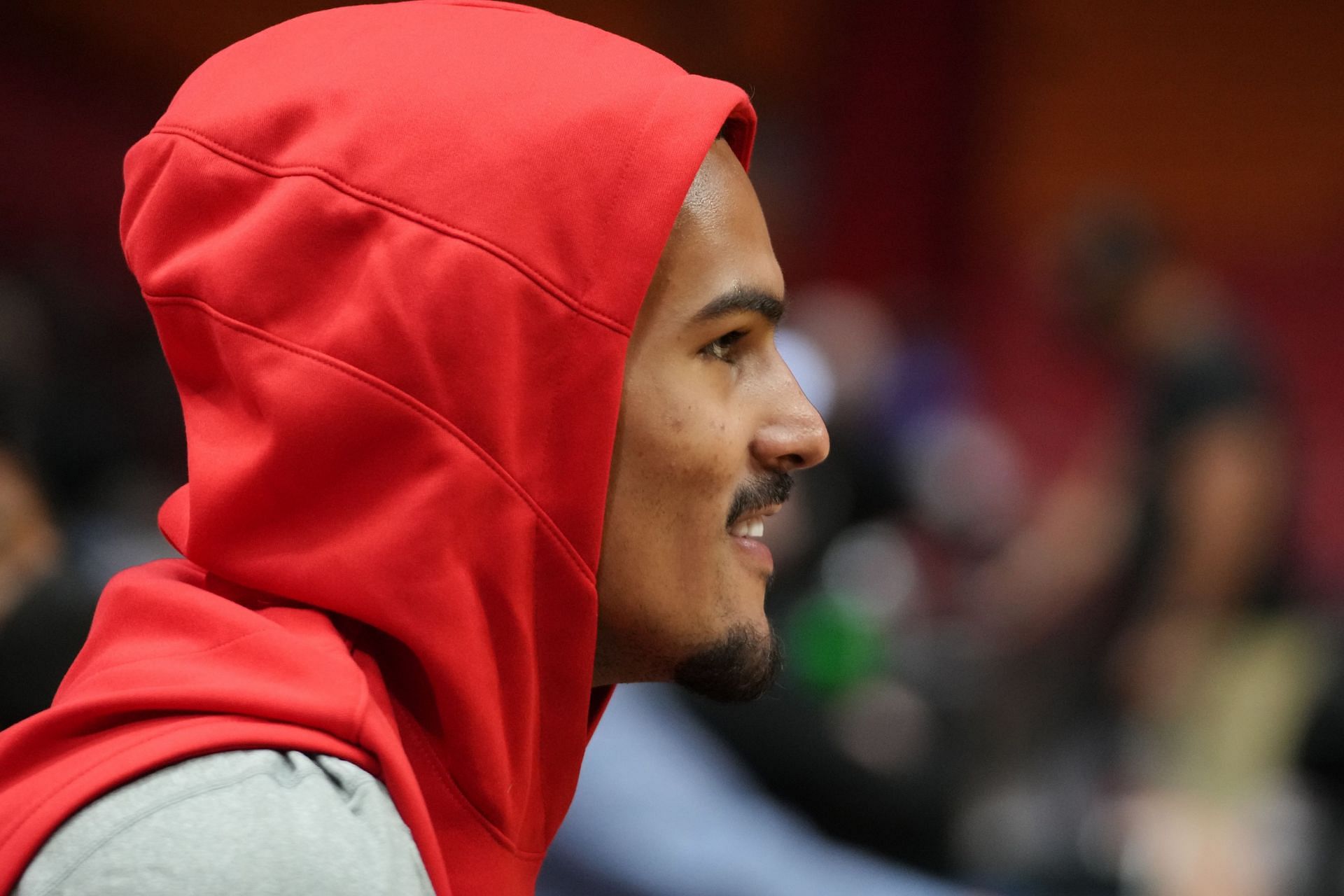 Trae Young of the Atlanta Hawks against the Miami Heat