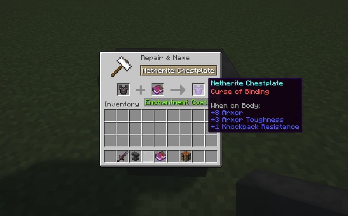 What are curse enchantments in Minecraft?