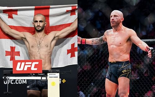 Giga Chikadze (left) & Alexander Volkanovski (right)