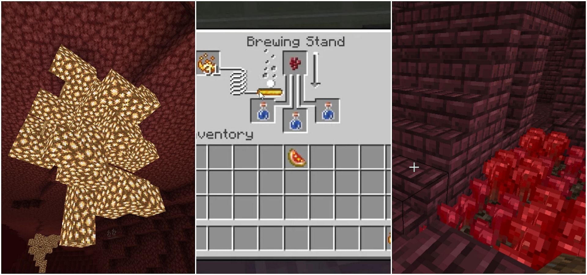 Items from Nether to brew potions (Image via Minecraft)