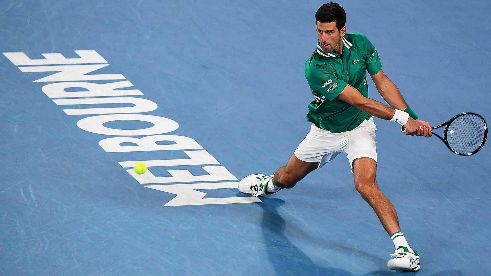 Novak Djokovic at the 2021 Australian Open