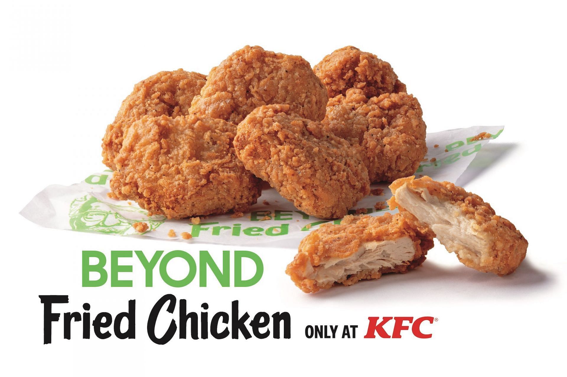 KFC Beyond Meat Fried Chicken (Image via Beyond Meat, and KFC/Yum! Brands)