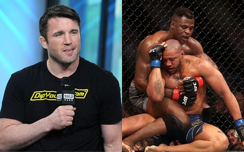 Chael Sonnen (left); Ngannou vs. Gane (right)