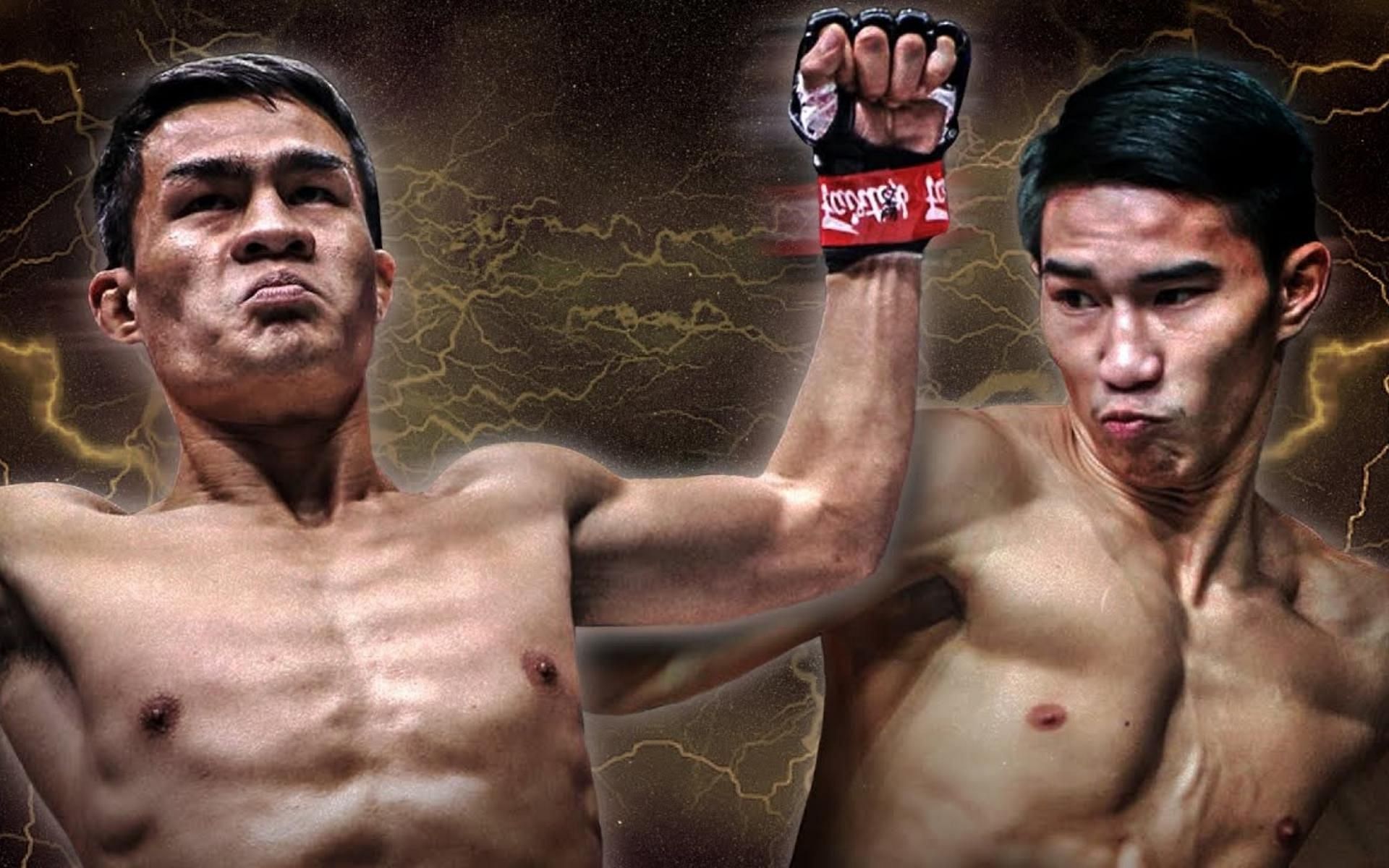 Saemapetch Fairtex (left) will collide with Tawancahi P.K. Saechaimuaythaigym (left) at ONE Championship: Heavy Hitters. (Image courtesy of ONE Championship&#039;s YouTube channel)