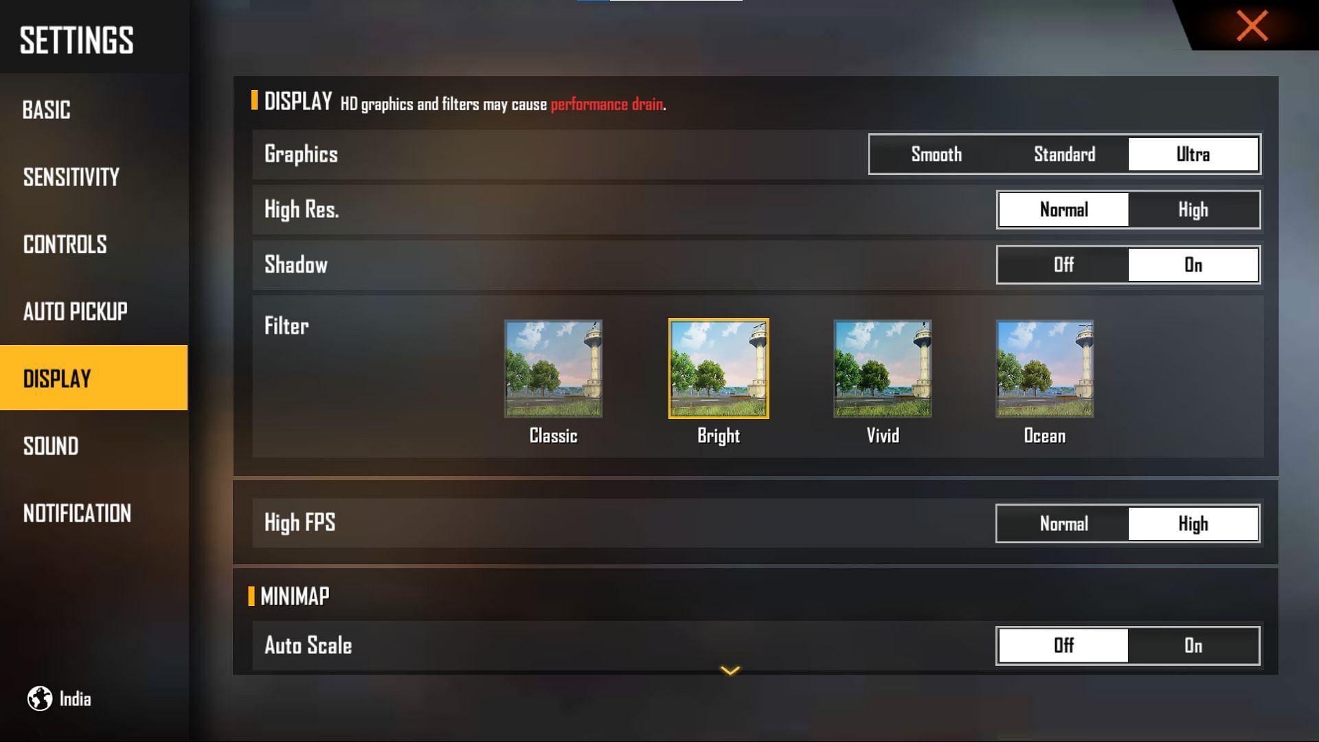 If users have suitable devices, they can play on the highest possible settings (Image via Garena)