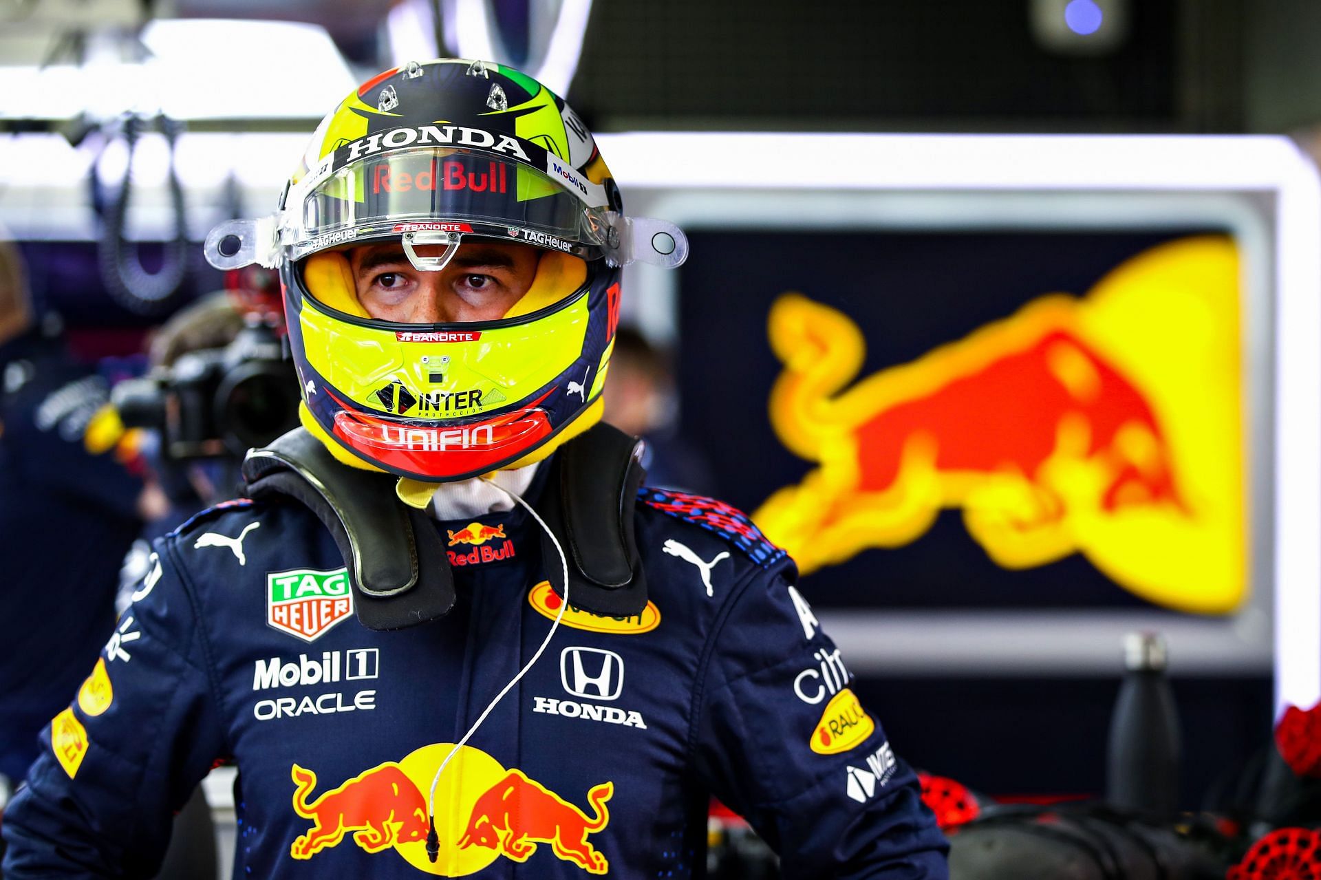 Sergio Perez ahead of qualifying for 2021 Bahrain Grand Prix