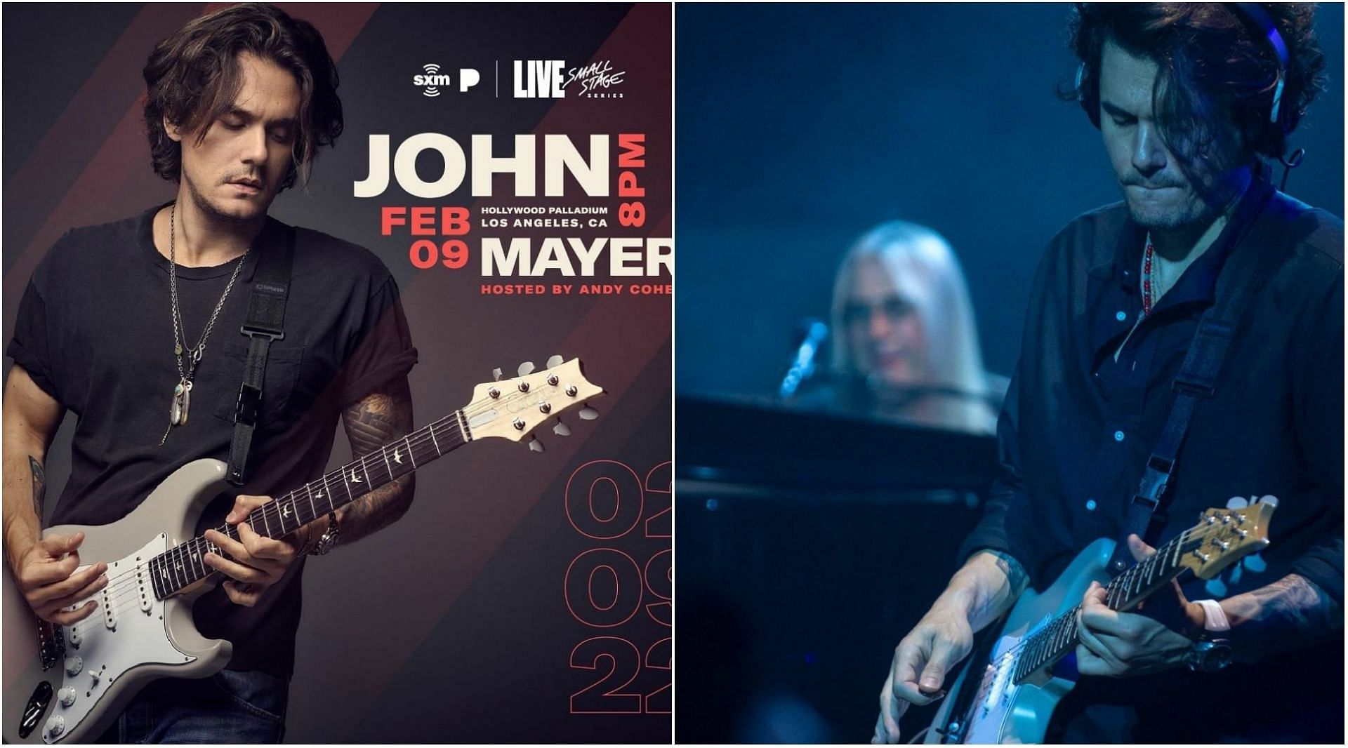 On Wednesday, John Mayer will kick off the Super Bowl weekend in Los Angeles with a Small Stage Series concert at the Hollywood Palladium (Images via Instagram @johnmayer)