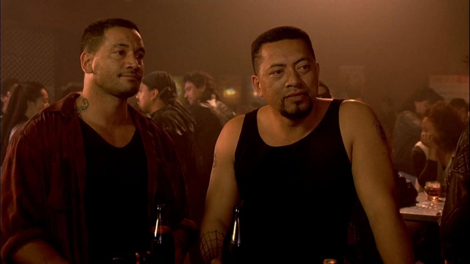 The late actor (right) with Temuera Morrison in Once Were Warriors (1994) (Image via Fine Line Features)