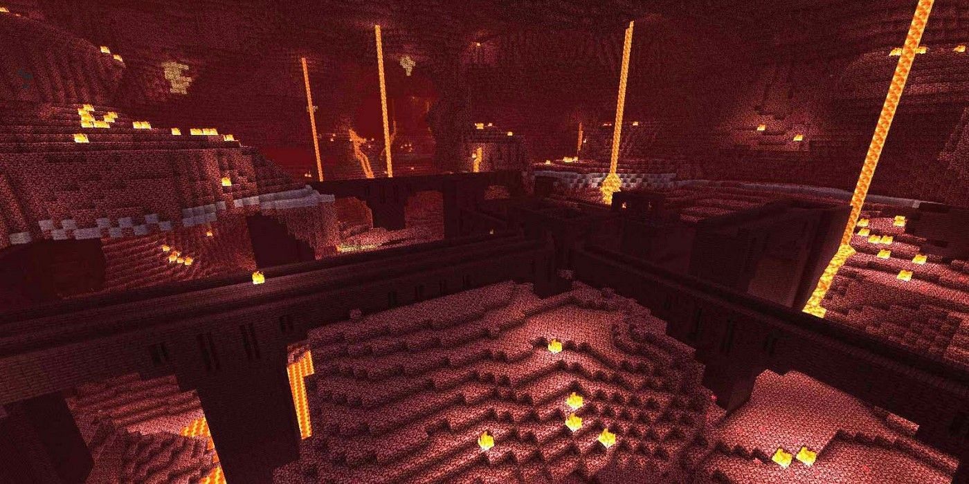 Nether fortress bridges (Image via Minecraft)