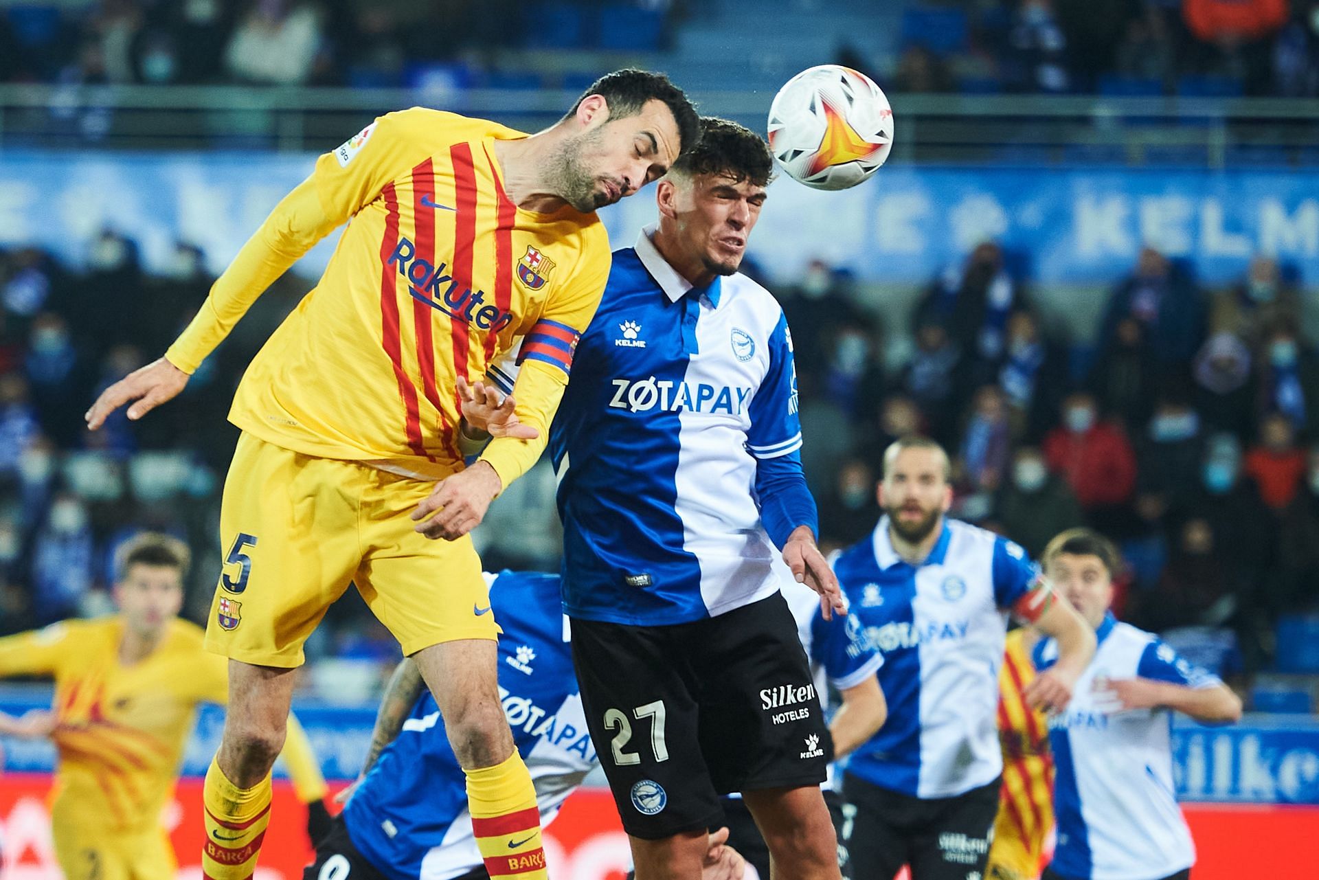 Sergio Busquets in action against Alaves