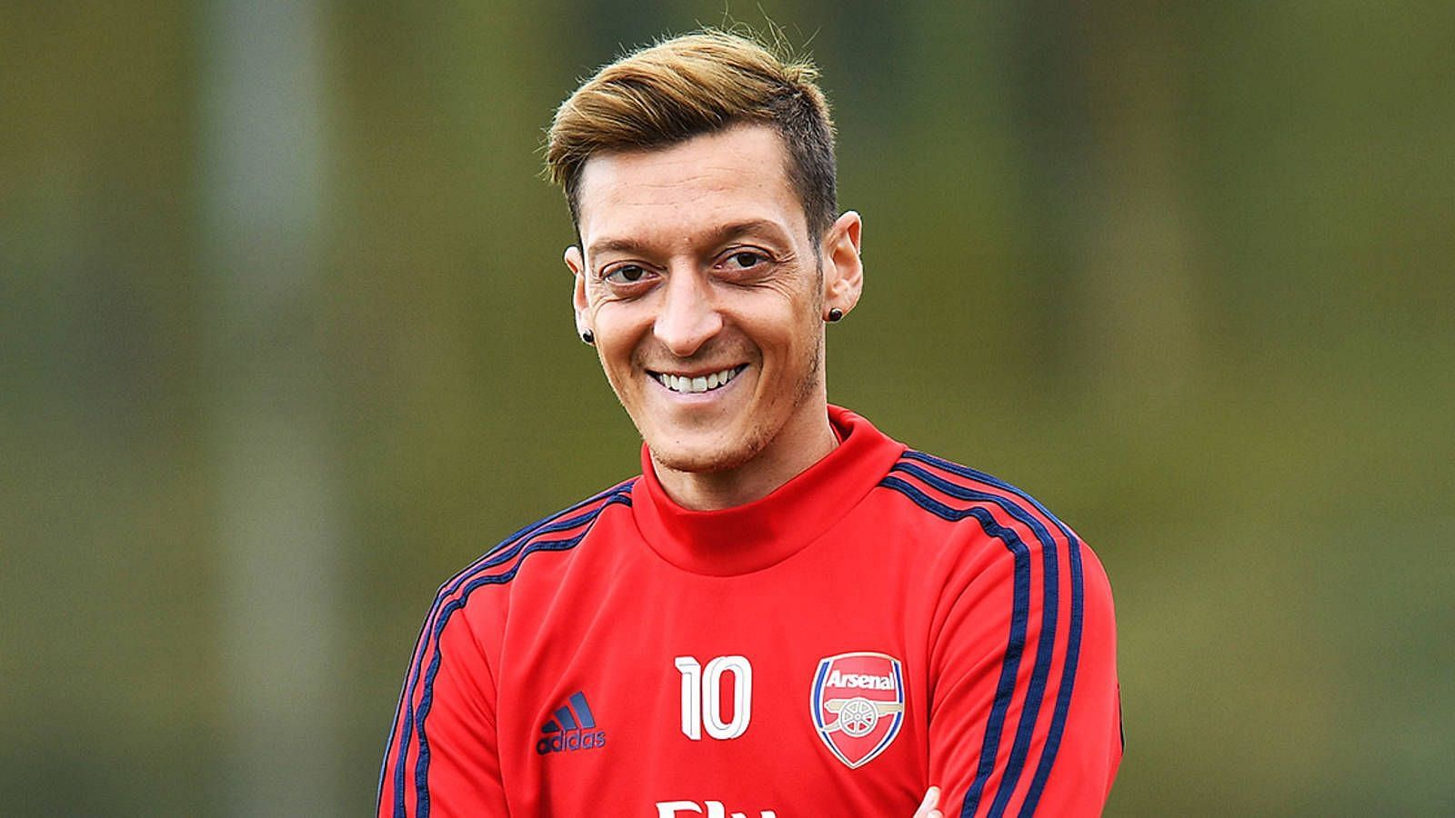 Mesut Ozil during a training session for Arsenal at London Colney