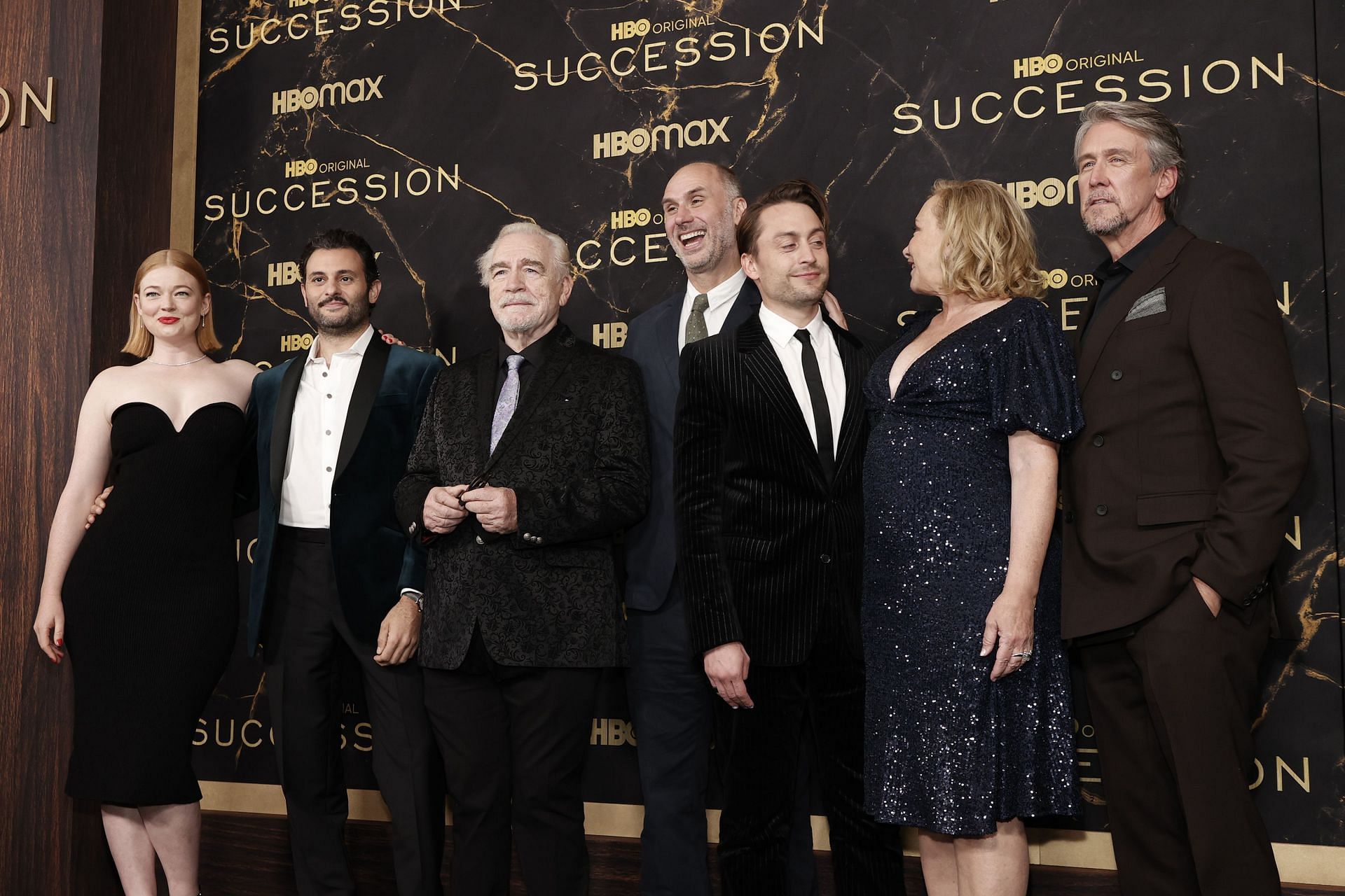 Succession cast at the premiere (Image via Getty Images)