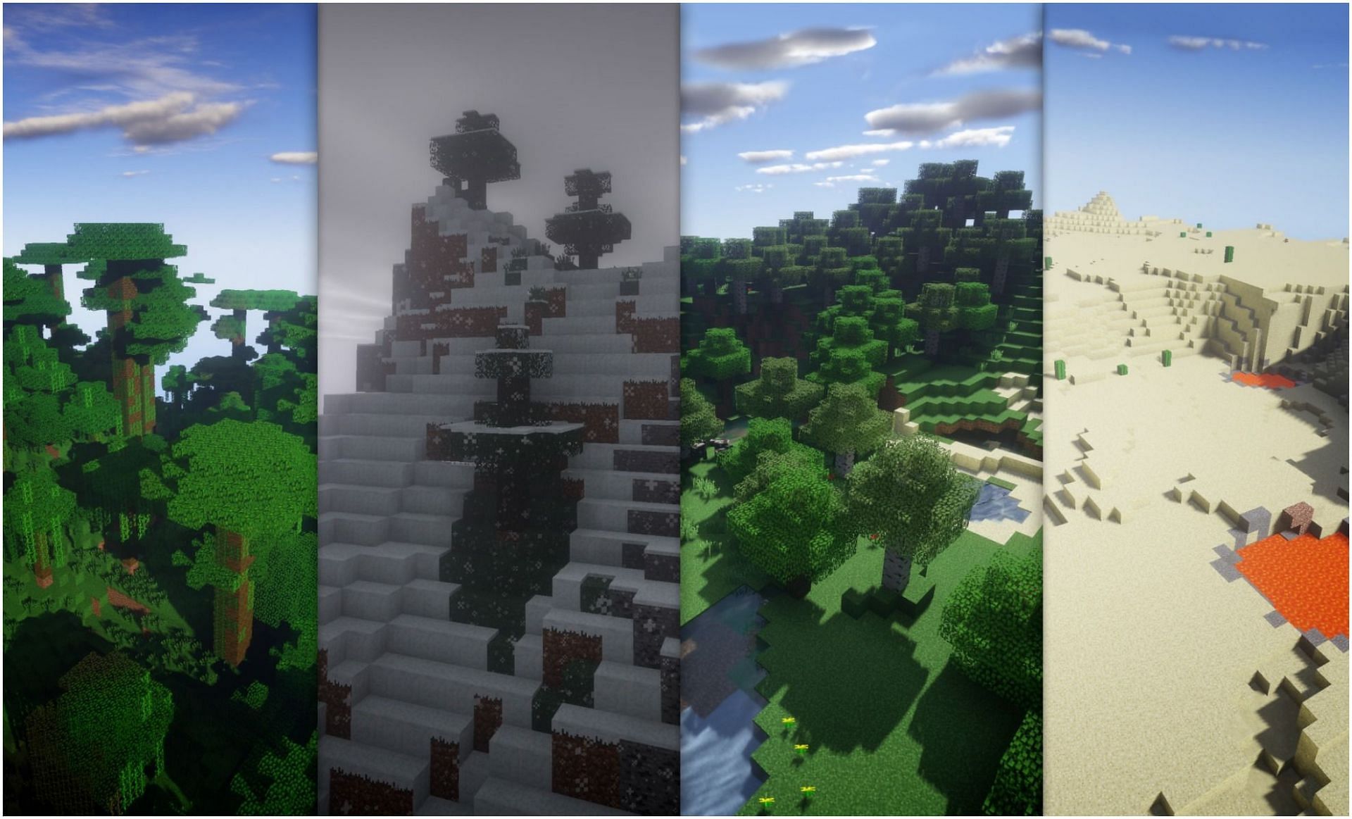 Minecraft has a ton of beautiful biomes (Image via WallpaperAbyss/Mojang)