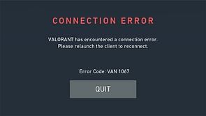 Van 1067 error code in Valorant: What is it and how to fix it?