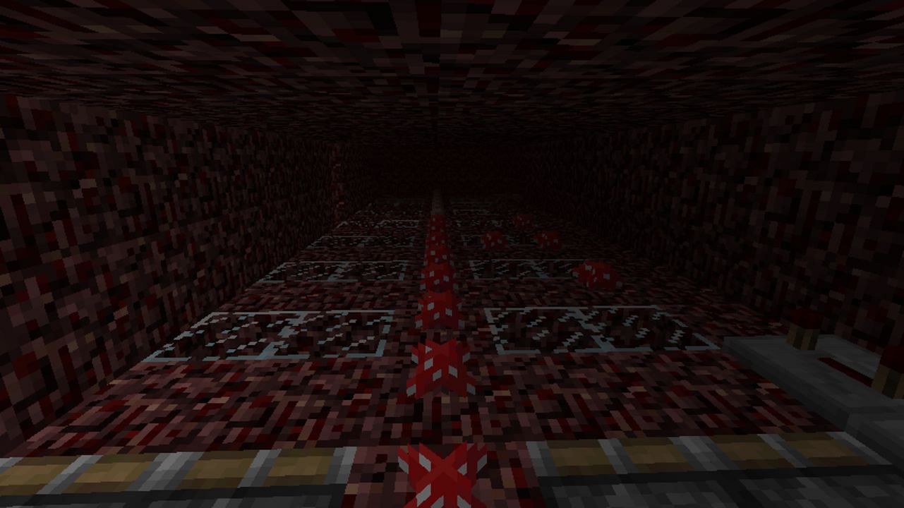 Though mushrooms can grow just about anywhere dark, there are some that are only found in the Nether (Image via Mojang)