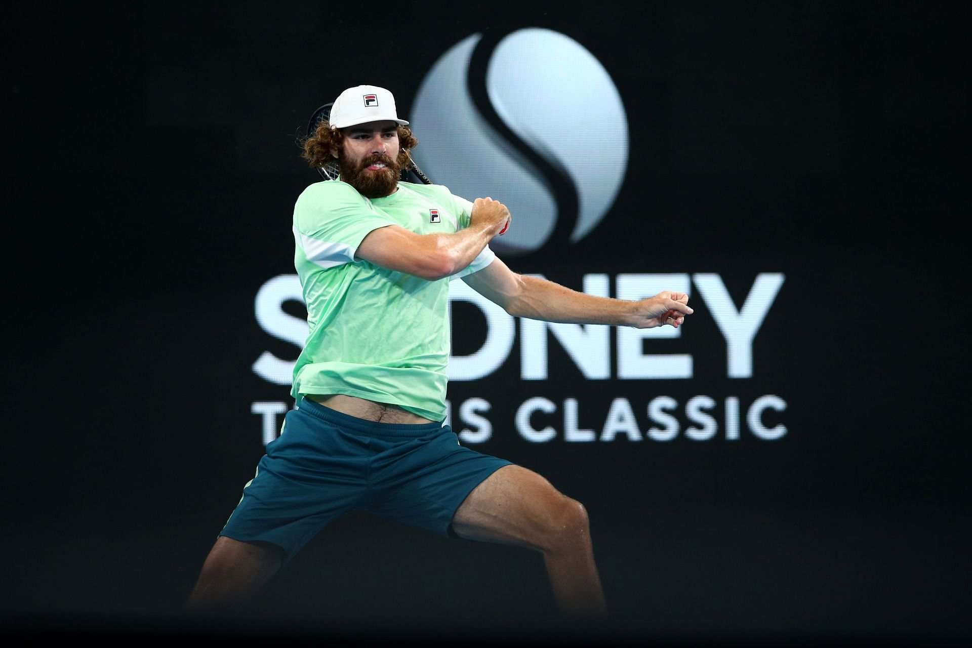 Opelka at the 2022 Sydney Tennis Classic