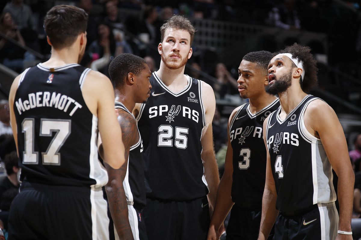 Three starters are out of the lineup of the San Antonio Spurs due to the virus. [Photo: Pounding the Rock]