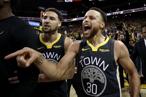 Steph Curry lauded Klay Thompson's attacking mindset despite just coming back from debilitating injuries.[Photo: Golden Gate Sports]