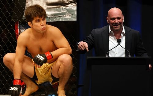 Henry Cejudo (left) and Dana White (right)