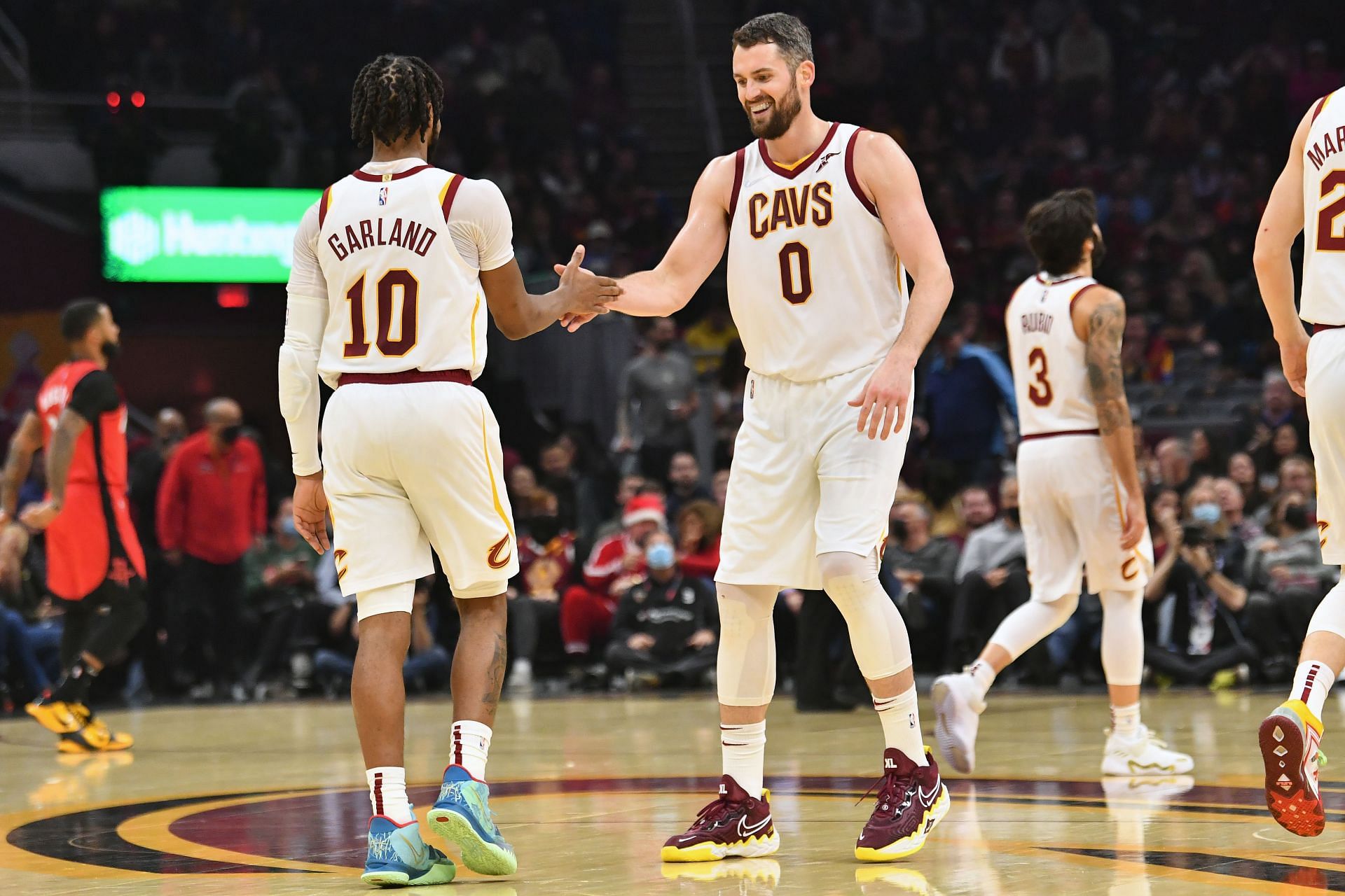 Cleveland Cavaliers guard Darius Garland and veteran forward Kevin Love