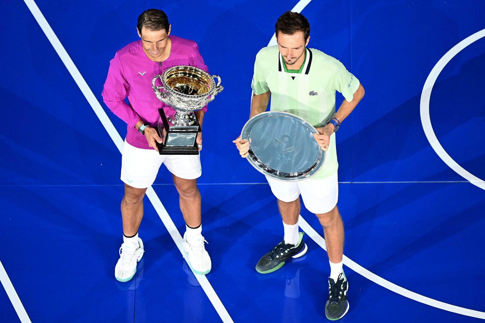 Rafael Nadal and Daniil Medvedev at the 2022 Australian Open