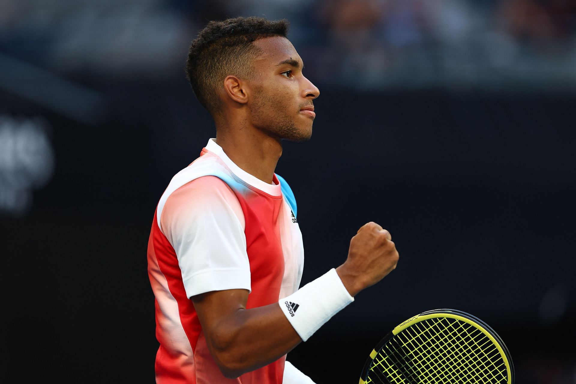Felix Auger-Aliassime in action at the 2022 Australian Open
