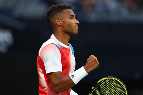 Felix Auger-Aliassime in action at the 2022 Australian Open