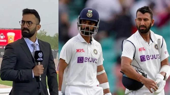 "End of long rope; one will have to give way when Virat Kohli returns" - Dinesh Karthik on Cheteshwar Pujara and Ajinkya Rahane